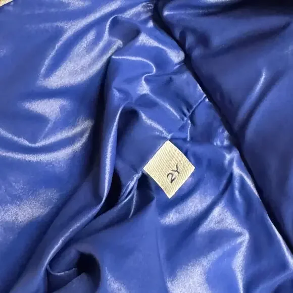 Moncler Enfant Maya Down Jacket Toddler Size 2Y Removeable Hood Glossy Blue - Picture 8 of 15